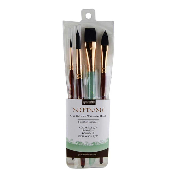 Neptune Synthetic Squirrel Paint Brushes, 4750 4-Piece Set 300
