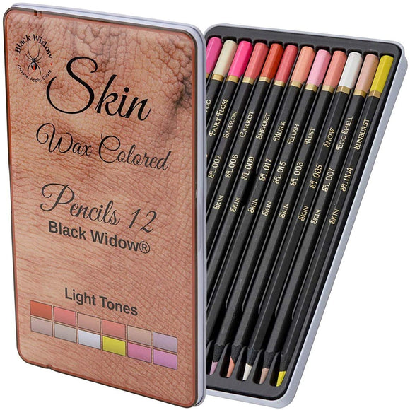 Black Widow Skin Tone Colored Pencils