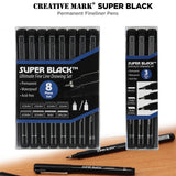 Creative Mark Super Black Permanent Fineliner Pen Sets