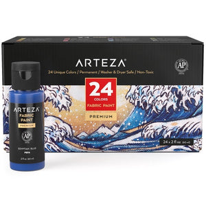 Arteza fabric paint 60ml set of 24