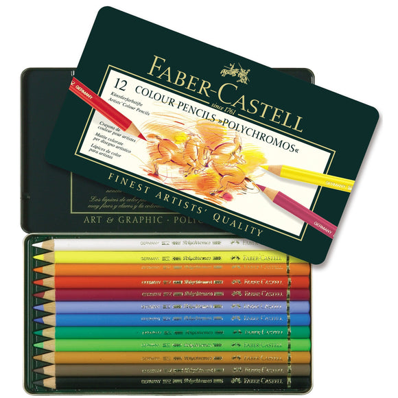 Polychromos® Artists' Color Pencils Tin of 12