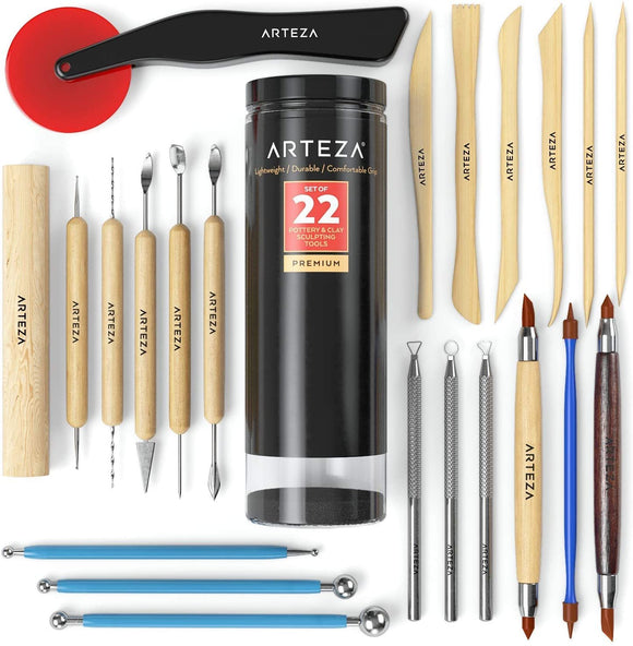 Pottery and Clay Sculpting Tools Set of 22
