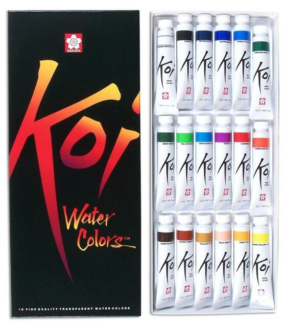 Koi water color tubes set